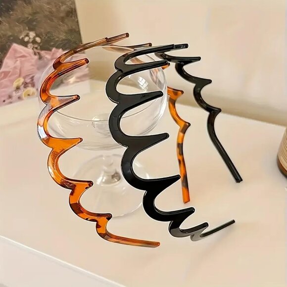 2025 New U Shape Fashion Tooth Hair Comb Headband, 2PCS High Cranium Headbands f - Picture 2 of 7